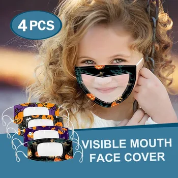 4PCS Kids Halloween Cartoon Smile Clear Mouth Expression Lip Reading Face Mask Face Mask Breathable Mouth Caps Cloth Mask Mouth
4PCS Kids Halloween Cartoon Smile Clear Mouth Expression Lip Reading Face Mask Face Mask Breathable Mouth Caps Cloth Mask Mouth