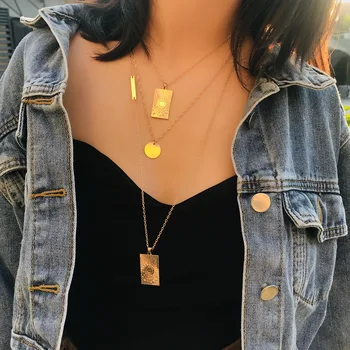 Jewelry creative relief geometric necklaces sweater chain women's multi-layer simple Star Necklace
Jewelry creative relief geometric necklaces sweater chain women's multi-layer simple Star Necklace
