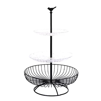 Fashion-Household 3 Tier Fruit Plate Countertop Metal Fruit Basket Black Vintage Style Tray Stand Storage Basket White and Black
Fashion-Household 3 Tier Fruit Plate Countertop Metal Fruit Basket Black Vintage Style Tray Stand Storage Basket White and Black