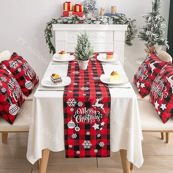 New Christmas Decorations Plaid Fabric Christmas Table Banner Creative European Christmas Coffee Table Desktop Tablecloth
New Christmas Decorations Plaid Fabric Christmas Table Banner Creative European Christmas Coffee Table Desktop Tablecloth