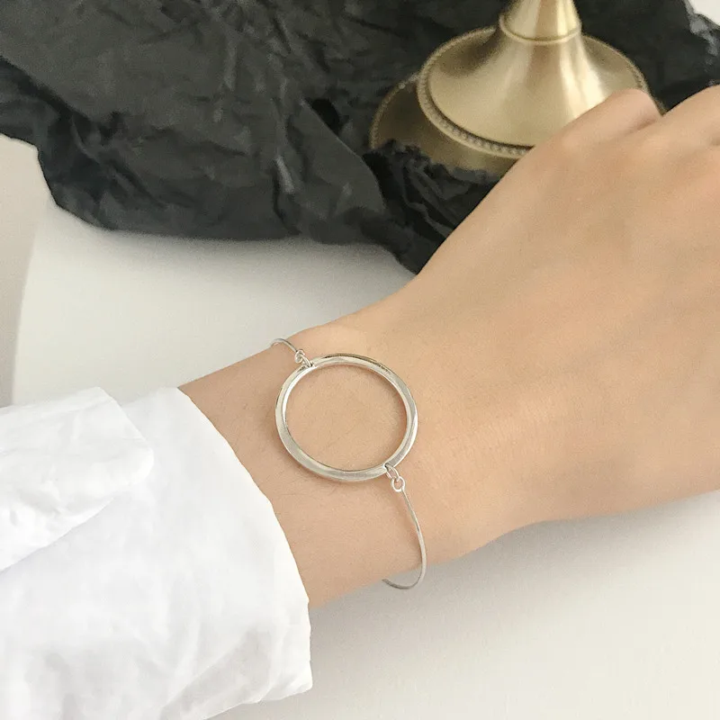 Серебряные большие круглые браслеты Silvology из стерлингового серебра 925 пробы