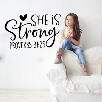 Large She Is Strong Proverbs 31:25 Bible Verse Wall Sticker Bedroom Girl Room Bible Verse Motivational Quote Wall Decal Vinyl 
Large She Is Strong Proverbs 31:25 Bible Verse Wall Sticker Bedroom Girl Room Bible Verse Motivational Quote Wall Decal Vinyl