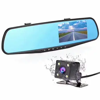 Road Exploration Driving Recorder Rearview Mirror Double Lens 4.3 High Definition P Wide Angle Night Vision Reversing Parking
Road Exploration Driving Recorder Rearview Mirror Double Lens 4.3 High Definition P Wide Angle Night Vision Reversing Parking