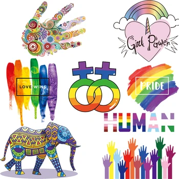 Rainbow Heart Ironing Stickers Cute butterfly Heat Transfer Stripes Elephant Printed Thermal Transfer For Clothing Decor Patches
Rainbow Heart Ironing Stickers Cute butterfly Heat Transfer Stripes Elephant Printed Thermal Transfer For Clothing Decor Patches
