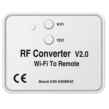 Universal WiFi Switch Remote Control 433MHz WiFi to RF Converter Multi Frequency Rolling Code Garage Door Remote Control
Universal WiFi Switch Remote Control 433MHz WiFi to RF Converter Multi Frequency Rolling Code Garage Door Remote Control