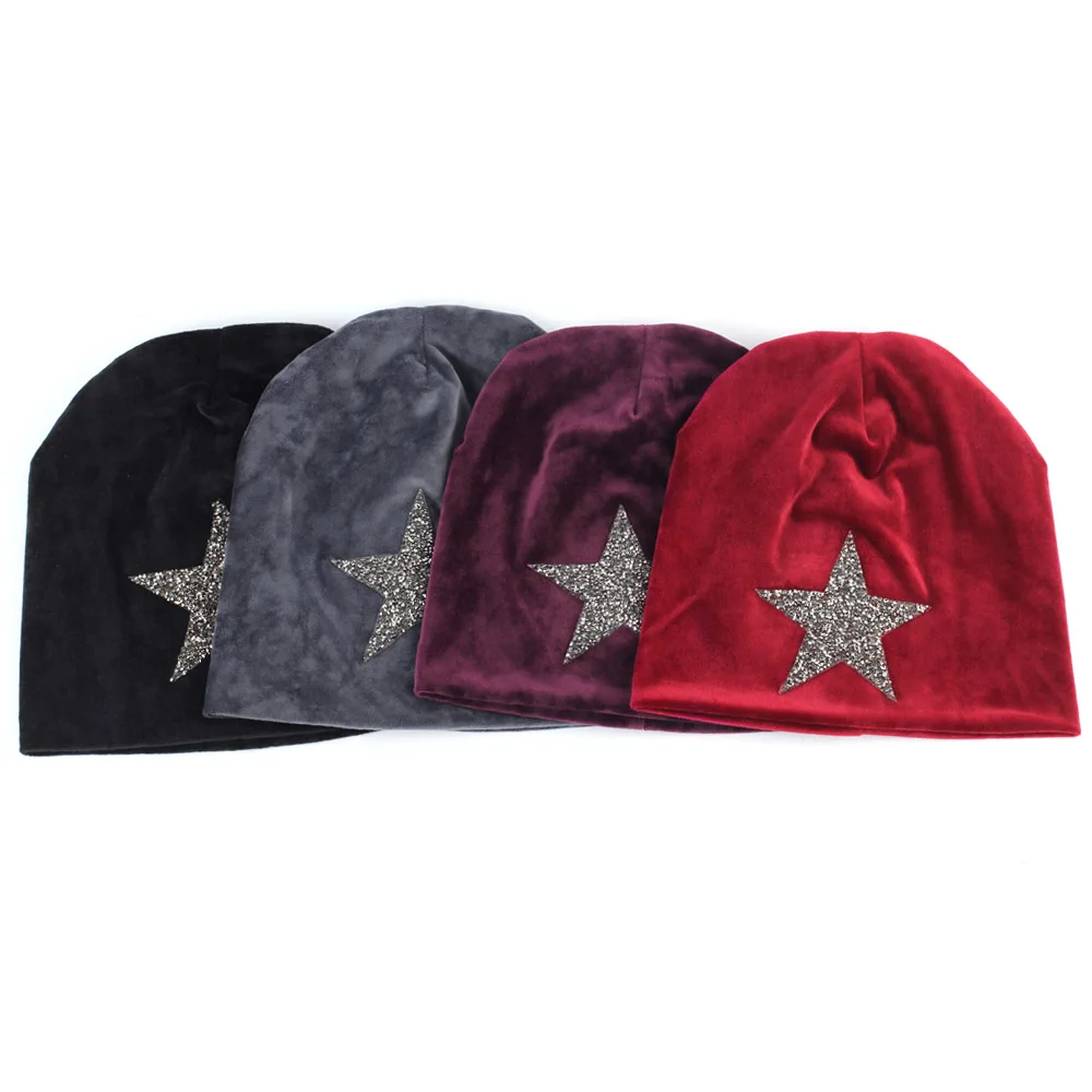 Geebro Women's Winter Warm Velour Slouchy Beanie Femme With Star Rhinestone Cap Ladies Polyester Solid Color Skullies Hat Bonnet
Geebro Women's Winter Warm Velour Slouchy Beanie Femme With Star Rhinestone Cap Ladies Polyester Solid Color Skullies Hat Bonnet