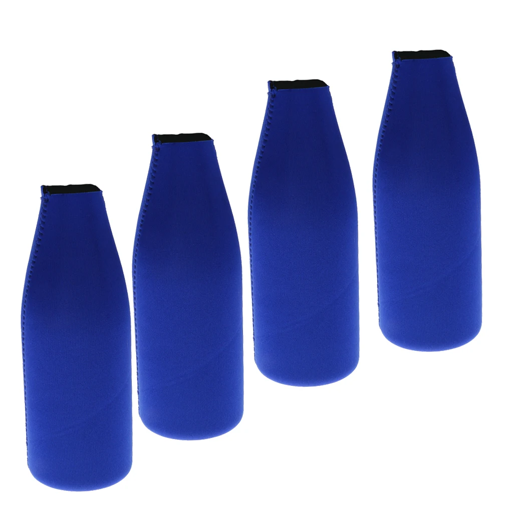 4pcs Beer Bottle Coolers with Zipper Neoprene Insulators Chilling Sleeves 4pcs Beer Bottle Coolers with Zipper Neoprene Insulators Chilling Sleeves