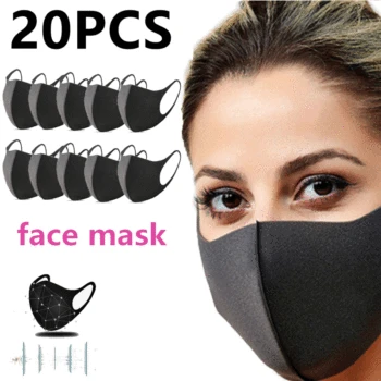 20PC Washable Anti-pollen Sponge Face Mask Earloop Breathing Masque Adulte Lavable Nose Filter Windproof Mouth Mask Unisex Style
20PC Washable Anti-pollen Sponge Face Mask Earloop Breathing Masque Adulte Lavable Nose Filter Windproof Mouth Mask Unisex Style
