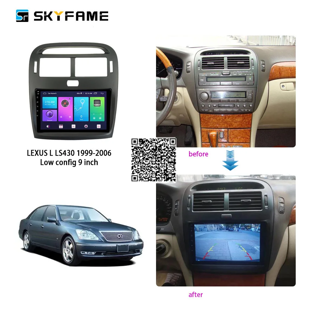 Автомагнитола для LEXUS LS430 1999-2006 2 Din Android мультимедийный плеер GPS-навигация IPS экран