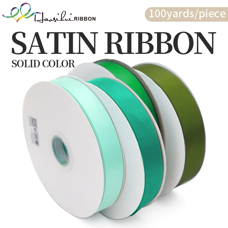 HAOSIHUI 10 13 16 19 23 26 32mm Single Face Satin Ribbon Gold Green Ribbons for Party Wedding Decoration Handmade Gifts 100Y/lot
HAOSIHUI 10 13 16 19 23 26 32mm Single Face Satin Ribbon Gold Green Ribbons for Party Wedding Decoration Handmade Gifts 100Y/lot
