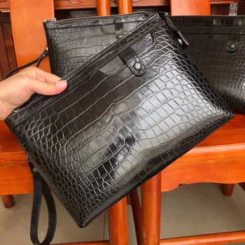 Authentic Crocodile Belly Skin Businessmen Wristlets Bag Phone Holder Clutch Genuine Alligator Leather Male Large Card Purse
Authentic Crocodile Belly Skin Businessmen Wristlets Bag Phone Holder Clutch Genuine Alligator Leather Male Large Card Purse