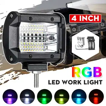 12V 24V 4" 72W Car Led Light Bar Work Light RGB Led Spot Work Light Bar Spot Beam for Jeep Offroad Tractor Truck 4x4 SUV ATV
12V 24V 4" 72W Car Led Light Bar Work Light RGB Led Spot Work Light Bar Spot Beam for Jeep Offroad Tractor Truck 4x4 SUV ATV