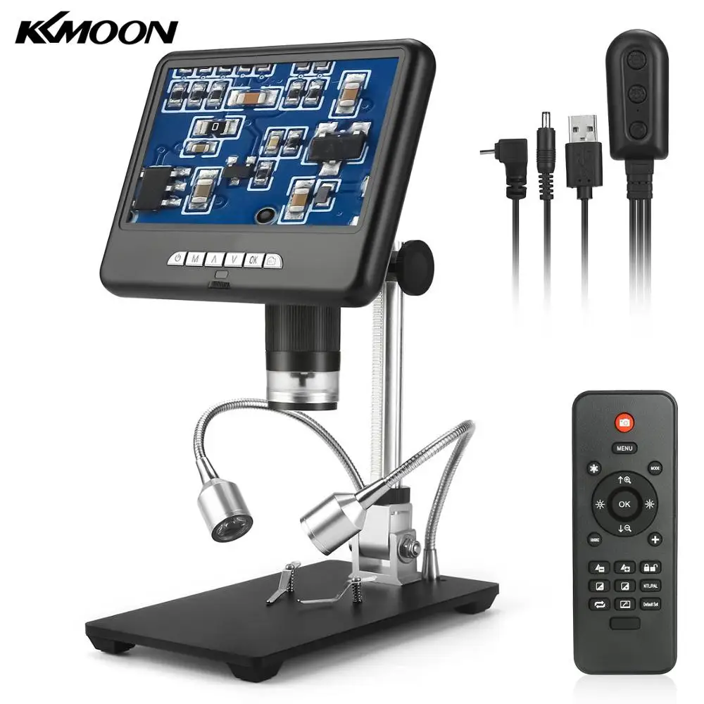 KKMOON AD207 7-inch Professional 1080P HD Digital Video Microscope Camera 100X Magnification with Storage Function for Soldering
KKMOON AD207 7-inch Professional 1080P HD Digital Video Microscope Camera 100X Magnification with Storage Function for Soldering