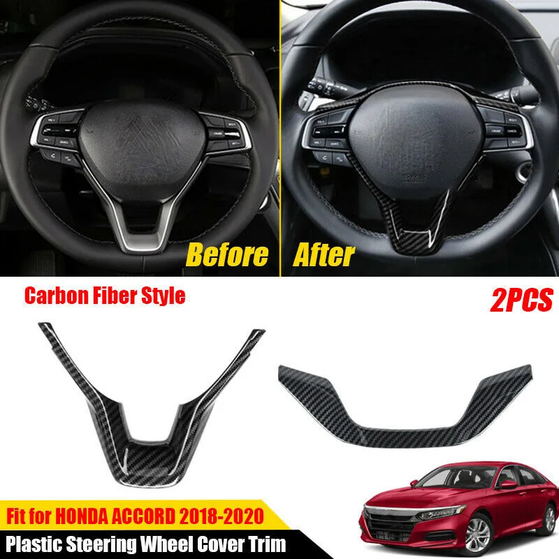 Carbon Fiber Style Plastic Steering Wheel Cover Trim For Honda Accord 2018-2020 car accessories
Carbon Fiber Style Plastic Steering Wheel Cover Trim For Honda Accord 2018-2020 car accessories