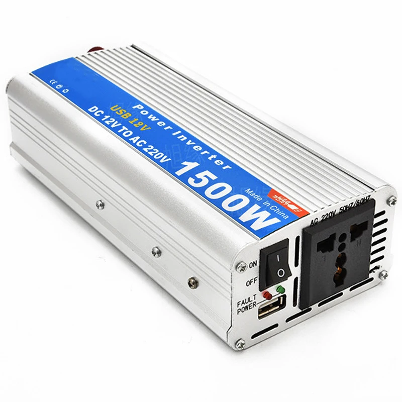 Dual USB 1500W Watt DC 12V to AC 220V Portable Car Power Inverter Charger Converter Adapter DC 12 to AC 220 Modified Sine Wave
Dual USB 1500W Watt DC 12V to AC 220V Portable Car Power Inverter Charger Converter Adapter DC 12 to AC 220 Modified Sine Wave
