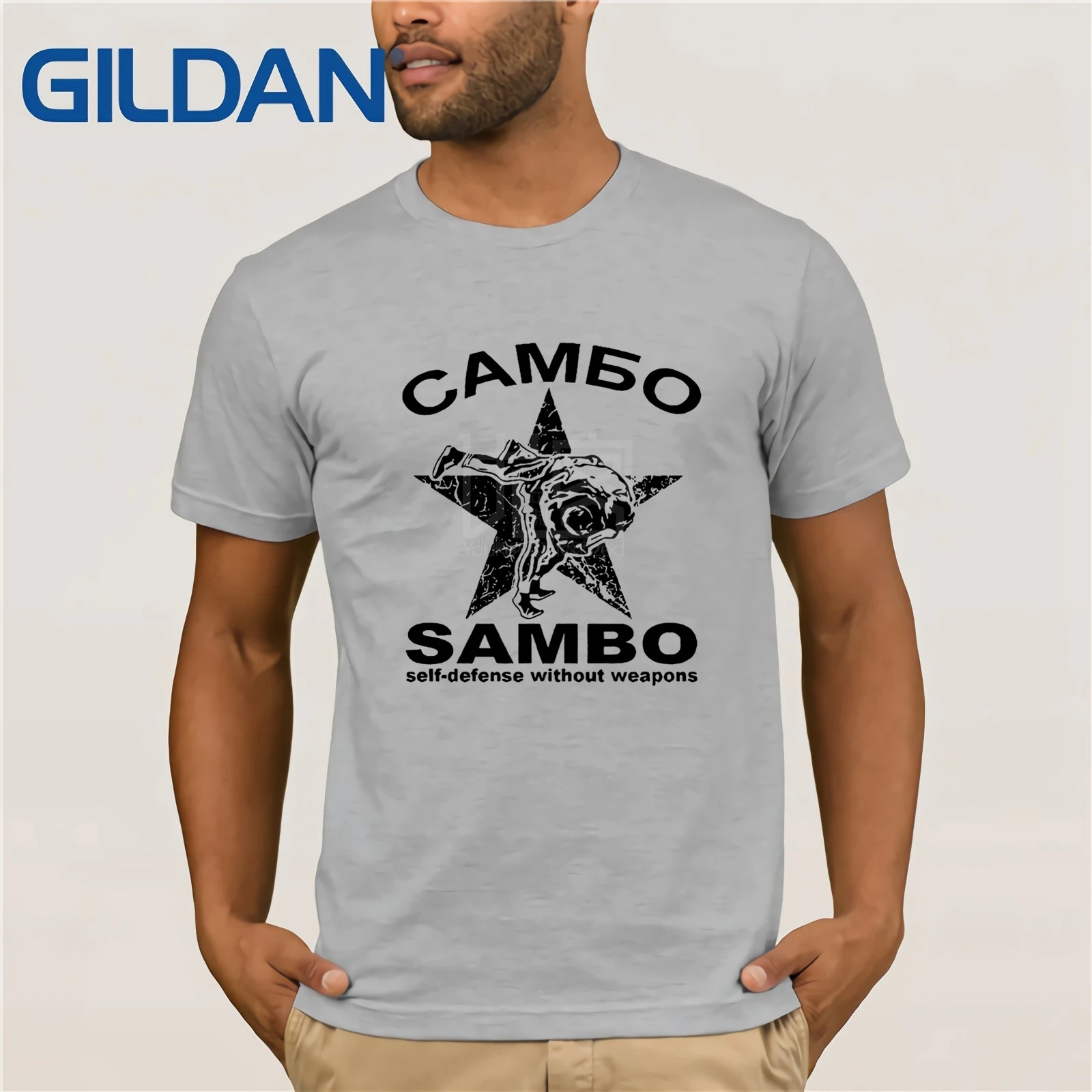 

Fashion Hot sale 100% cotton Sambo CAMBO self defence without weapon Russian kung fu army green t-shirt Tee shirt