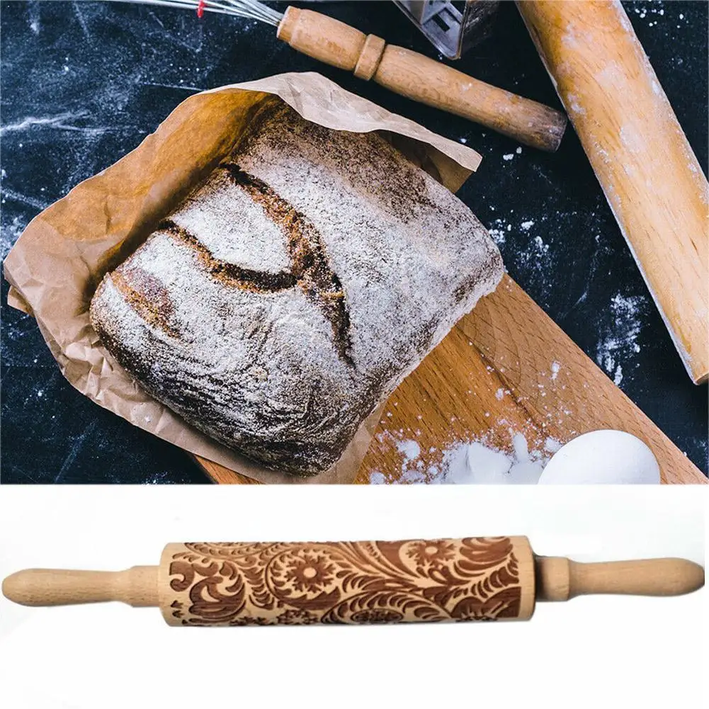 1pc 14 Inch Christmas Embossing Engraved Rolling Pin Flower Fondant Roller Embossing Wooden Kitchen Pin Rolling Baking Cook A6A9
1pc 14 Inch Christmas Embossing Engraved Rolling Pin Flower Fondant Roller Embossing Wooden Kitchen Pin Rolling Baking Cook A6A9