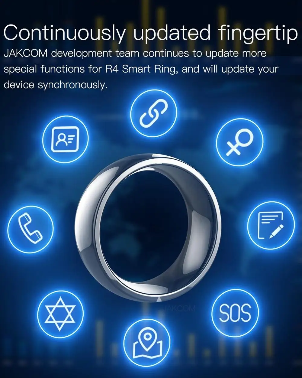 

Jakcom R4 Smart Ring waterproof high speed NFC Electronics Phone with iOS android wp phones small magic ring