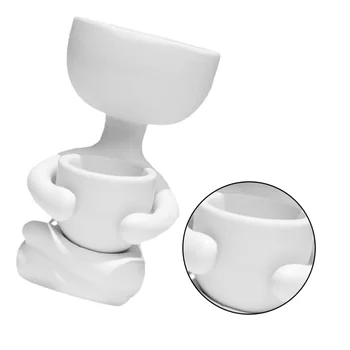Sitting Human Shaped Planter Ceramic Flower Pot Plant Container Desktop Decoration White (6x6x10cm)
Sitting Human Shaped Planter Ceramic Flower Pot Plant Container Desktop Decoration White (6x6x10cm)