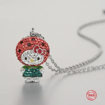 2020 Fashion Charm Pure 925 Silver Original 1:1 Copy, Cute Watermelon Kitty Clavicle Chain Necklace Female Luxury Jewelry Gifts 
2020 Fashion Charm Pure 925 Silver Original 1:1 Copy, Cute Watermelon Kitty Clavicle Chain Necklace Female Luxury Jewelry Gifts