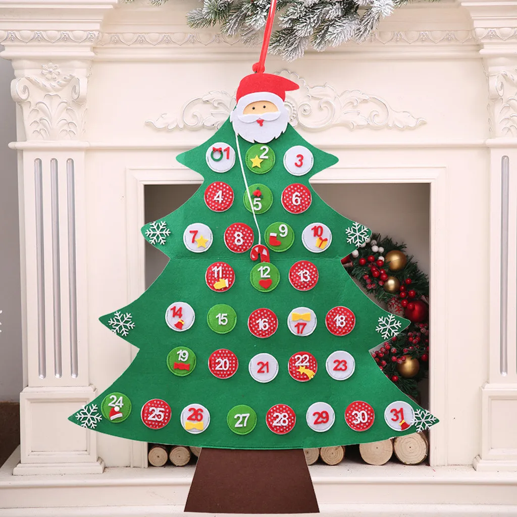 Non-woven Christmas Tree Hanging Advent Calendars 24 Days Countdown To Christmas For Home Office Party Decoration navidad 2020
Non-woven Christmas Tree Hanging Advent Calendars 24 Days Countdown To Christmas For Home Office Party Decoration navidad 2020
