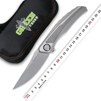 GREEN THORN Quantum Flipper folding knife D2 blade TC4 titanium handle Outdoor Hunting Tool Camping EDC Fruit Knife
GREEN THORN Quantum Flipper folding knife D2 blade TC4 titanium handle Outdoor Hunting Tool Camping EDC Fruit Knife