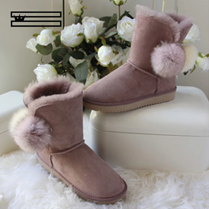 SHUANGGUN 2019 New Genuine Sheepskin Leather Snow Boots Natural Fur Botas Mujer Winter Real Wool Fashion Women Shoes
SHUANGGUN 2019 New Genuine Sheepskin Leather Snow Boots Natural Fur Botas Mujer Winter Real Wool Fashion Women Shoes