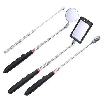 4pcs Mechanical Repair Tools ABS Magnet Attractor Car Adjustable Angle View Automotive Telescopic Inspection Lens