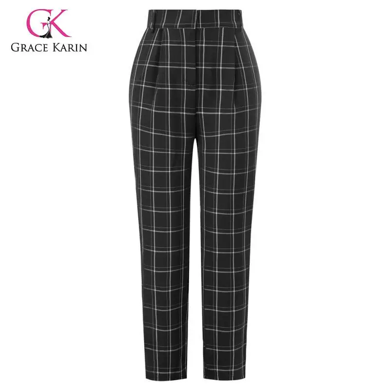 Grace Karin Women's Plaid Bodycon Pants Ankle Length Skinny Capri W/Pockets Plaided OL Elastic Waist trousers cargo pants women
Grace Karin Women's Plaid Bodycon Pants Ankle Length Skinny Capri W/Pockets Plaided OL Elastic Waist trousers cargo pants women
