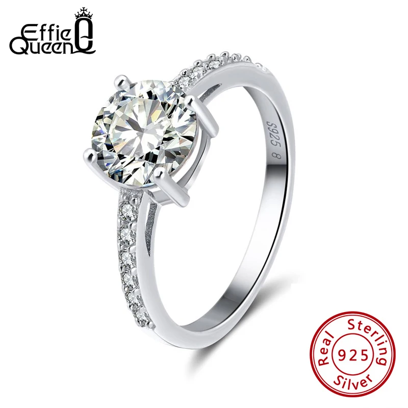 Effie Queen Real 925 Sterling Silver Women Rings AAA Shiny Cubic Zircon Prong Setting Female Luxury Wedding Ring Jewelry KSR56
Effie Queen Real 925 Sterling Silver Women Rings AAA Shiny Cubic Zircon Prong Setting Female Luxury Wedding Ring Jewelry KSR56