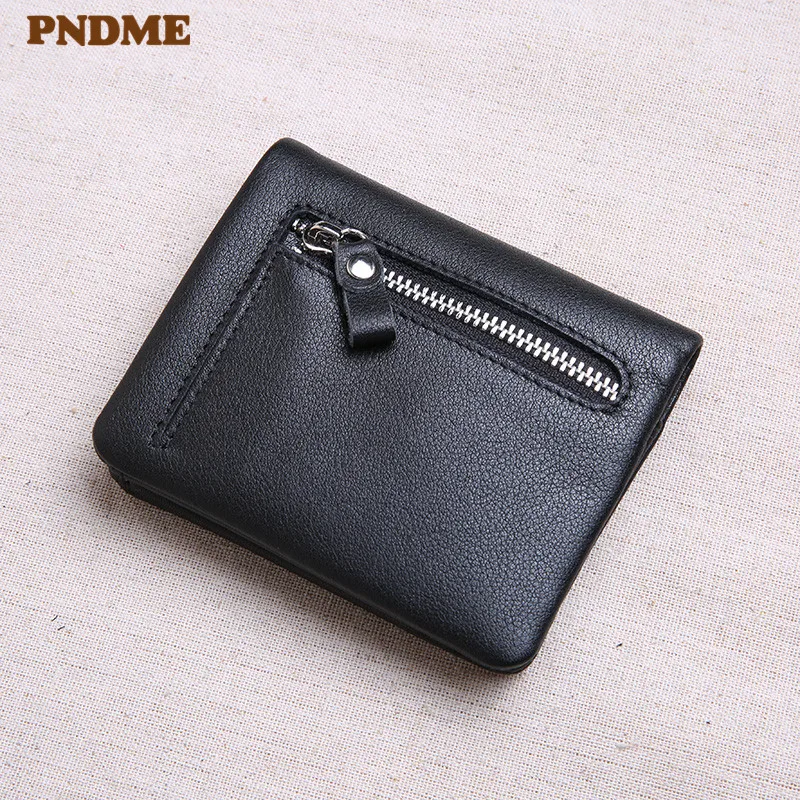 PNDME black genuine leather ladies mini wallet short ultra-thin high quality luxury soft cowhide men's card holder purse women
PNDME black genuine leather ladies mini wallet short ultra-thin high quality luxury soft cowhide men's card holder purse women