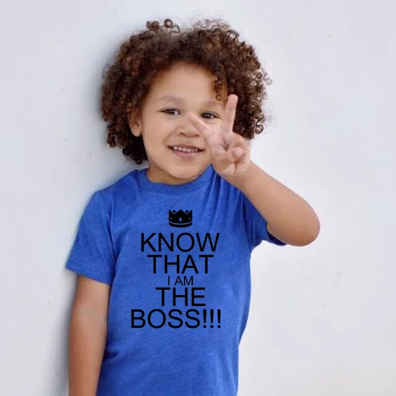 2019 Unisex Kids Summer T Shirt Tops Know That I'm The Boss Print Baby Girls Boys Toddler Letter Short Sleeve Tops T-shirt
2019 Unisex Kids Summer T Shirt Tops Know That I'm The Boss Print Baby Girls Boys Toddler Letter Short Sleeve Tops T-shirt