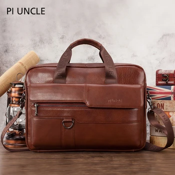 Famous brand Genuine Leather Briefcase 14" Laptop Bag Business Handbag Cowhide Crossbody Shoulder Bag Men's Travel Brown Leather
Famous brand Genuine Leather Briefcase 14" Laptop Bag Business Handbag Cowhide Crossbody Shoulder Bag Men's Travel Brown Leather