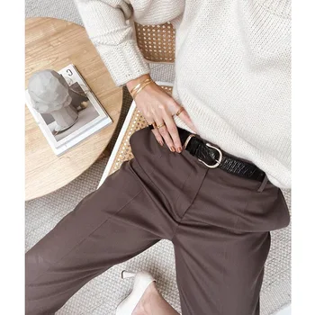 Women Pants 2020 Spring New High Waist Casual Pants Female Straight Loose Temperament Fashion Trousers Wool Suit Pants 
Women Pants 2020 Spring New High Waist Casual Pants Female Straight Loose Temperament Fashion Trousers Wool Suit Pants