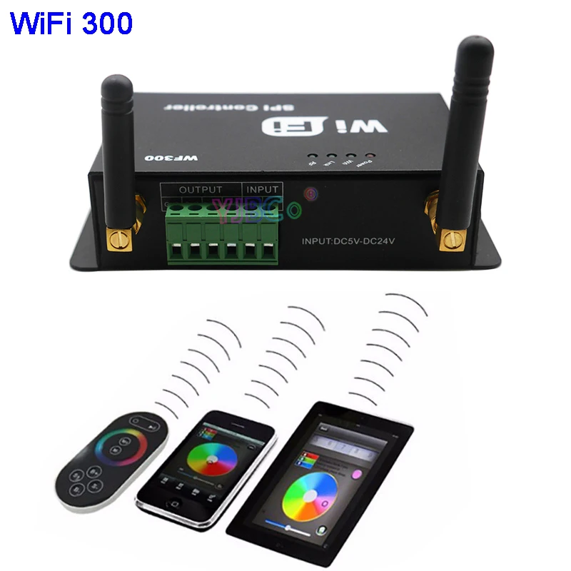 WiFi 300 RGB Controller Touchable Screen Remote LED WiFi SPI Controller for LPD6803 WS2811 WS2801 5050 SMD LED Strip,DC5-24V
WiFi 300 RGB Controller Touchable Screen Remote LED WiFi SPI Controller for LPD6803 WS2811 WS2801 5050 SMD LED Strip,DC5-24V