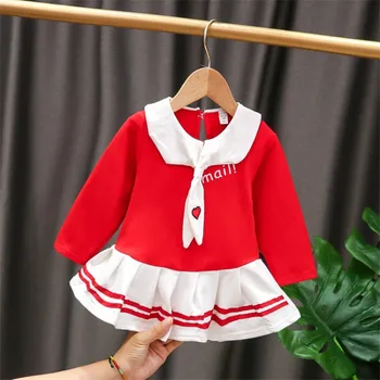 New Toddler Baby Girls Long Sleeve Dresses Winter Autumn Splicing Sweet Preppy Style Red Tutu Dress Chilren Fall Clothes Outfits 
New Toddler Baby Girls Long Sleeve Dresses Winter Autumn Splicing Sweet Preppy Style Red Tutu Dress Chilren Fall Clothes Outfits