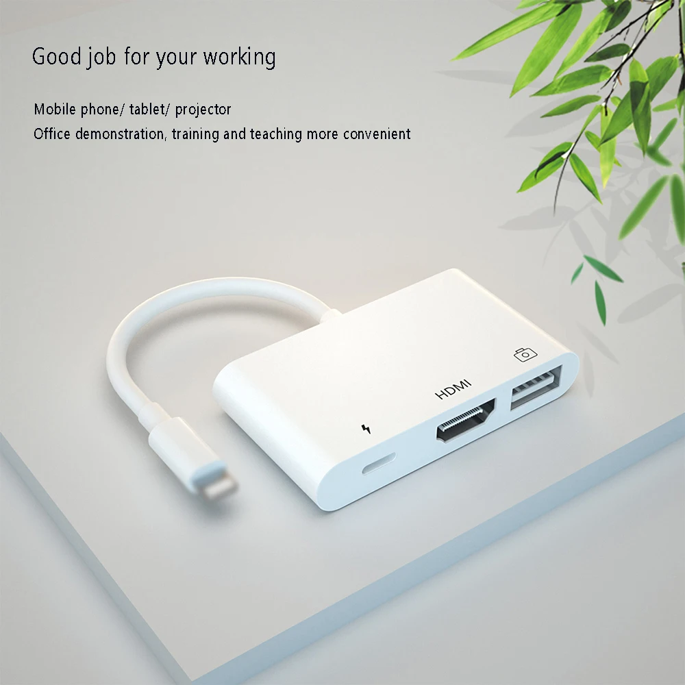 HDMI Adapter for lightning to AV HDMI/HDTV TV Digital USB Cable Adapter for iphone 8 X ios 13 for iphonr otg HDMI Cable Adapter HDMI Adapter for lightning to AV HDMI/HDTV TV Digital USB Cable Adapter for iphone 8 X ios 13 for iphonr otg HDMI Cable Adapter