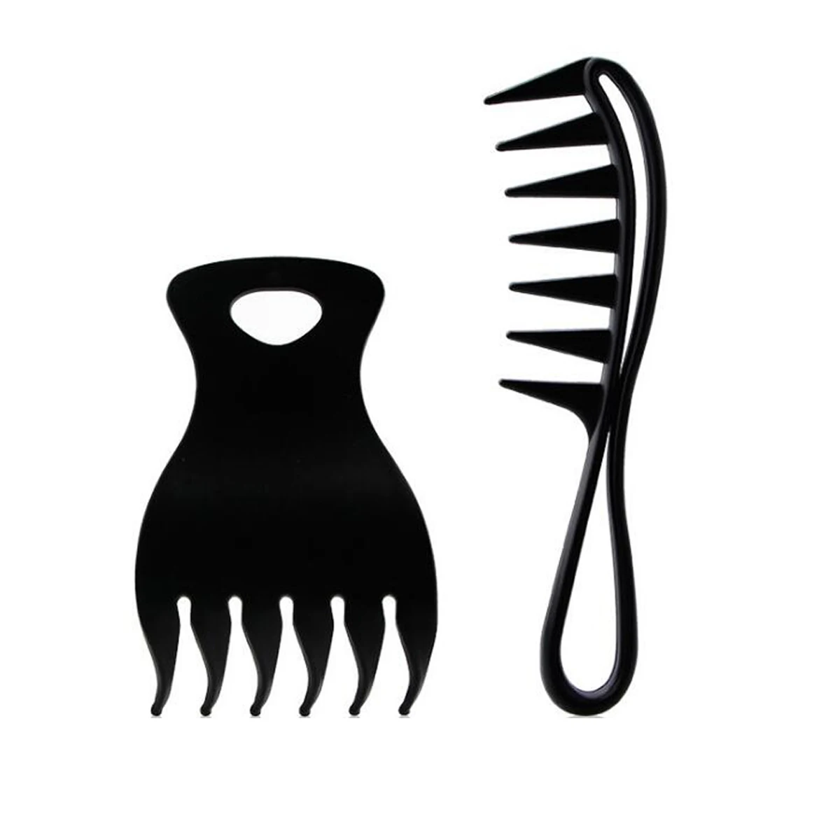 

2024 Men's Retro Oil Head Wide Tooth Fork Comb Beard Template Hair Brush Beard Comb Men's Hairdressing Styling Tool