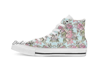 Red Trumpet Vine flowers on blue Custom Casual High Top lace-up Canvas shoes sneakers Drop shipping
Red Trumpet Vine flowers on blue Custom Casual High Top lace-up Canvas shoes sneakers Drop shipping