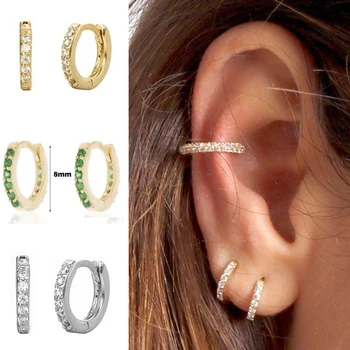 2 Pcs/bag Labret Piercing Helix Cartilage Small Hoop Earring Crystal Cz Hoops Huggie Silver Color Female Gold Earing Jewelry
2 Pcs/bag Labret Piercing Helix Cartilage Small Hoop Earring Crystal Cz Hoops Huggie Silver Color Female Gold Earing Jewelry