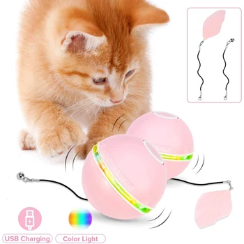 Cat Toys, Automatic 360 Degree Rolling Kitty Toys, Build-in Catnip Spinning Color Light, USB Charging Smart Ball, Exercise Feath
Cat Toys, Automatic 360 Degree Rolling Kitty Toys, Build-in Catnip Spinning Color Light, USB Charging Smart Ball, Exercise Feath