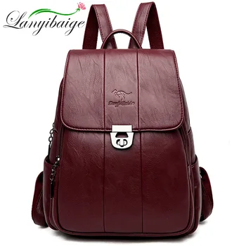Women Leather Backpacks High Quality 2019 Female Vintage Backpack Travel Shoulder Bag School Bags For Girls Mochilas Feminina
Women Leather Backpacks High Quality 2019 Female Vintage Backpack Travel Shoulder Bag School Bags For Girls Mochilas Feminina