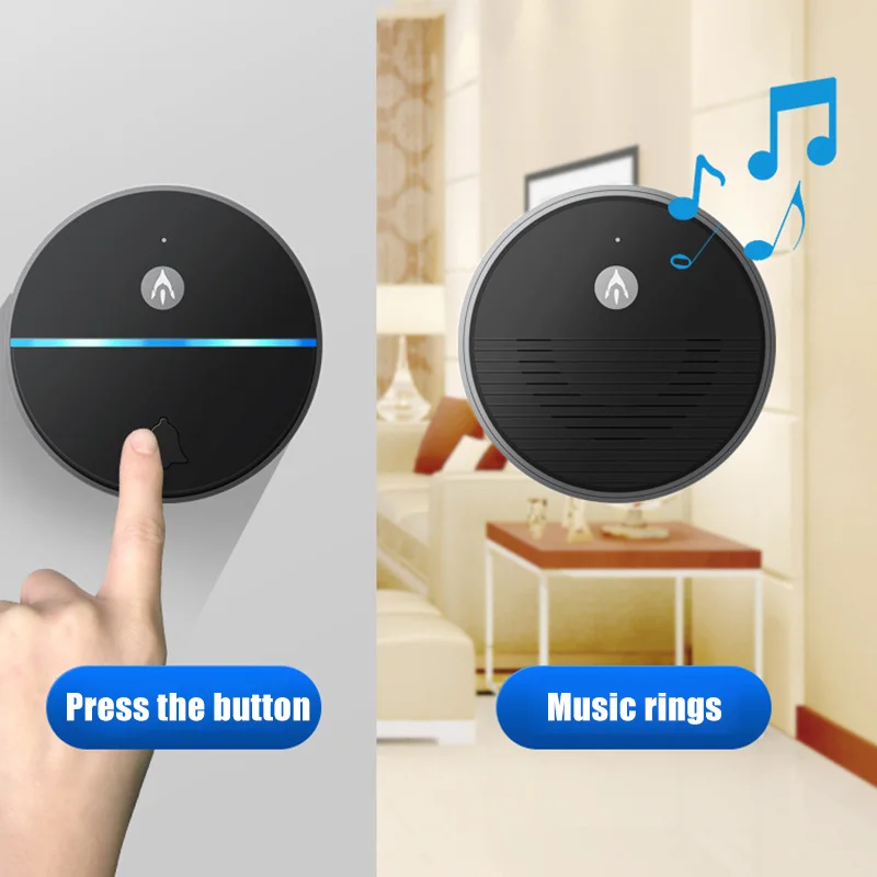 Wireless Doorbell Door Chime 85 Meter Receiving Distance Support Remote Call Answering Guest Message GV99
Wireless Doorbell Door Chime 85 Meter Receiving Distance Support Remote Call Answering Guest Message GV99
