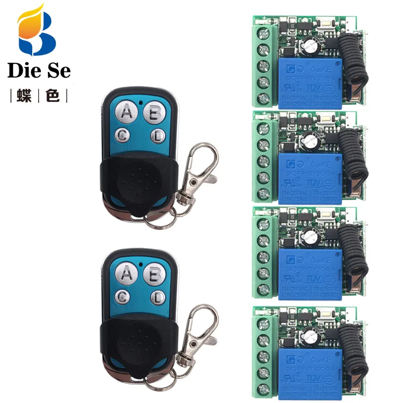 

DC 12V 10A 1CH Remote Control Switch Wireless Receiver Relay Module for rf 433MHz Remote Garage Lighting Electric Door