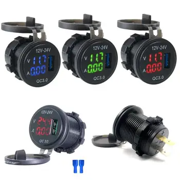 Universal car charger QC 3.0 USB 5V / 3A charging plug adapter voltmeter ammeter for mobile phone
Universal car charger QC 3.0 USB 5V / 3A charging plug adapter voltmeter ammeter for mobile phone