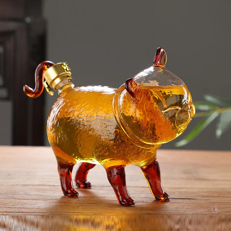 Generic 500ML/750ML Animal Cat Beer Yak Shaped Leadfree Wine Whiskey