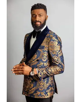 2020 Custom Made Navy Blue Gold Floral Double Breasted Men Suits With Pants Wedding Best Man Blazer Costume Homme Groom Tuxedo
2020 Custom Made Navy Blue Gold Floral Double Breasted Men Suits With Pants Wedding Best Man Blazer Costume Homme Groom Tuxedo
