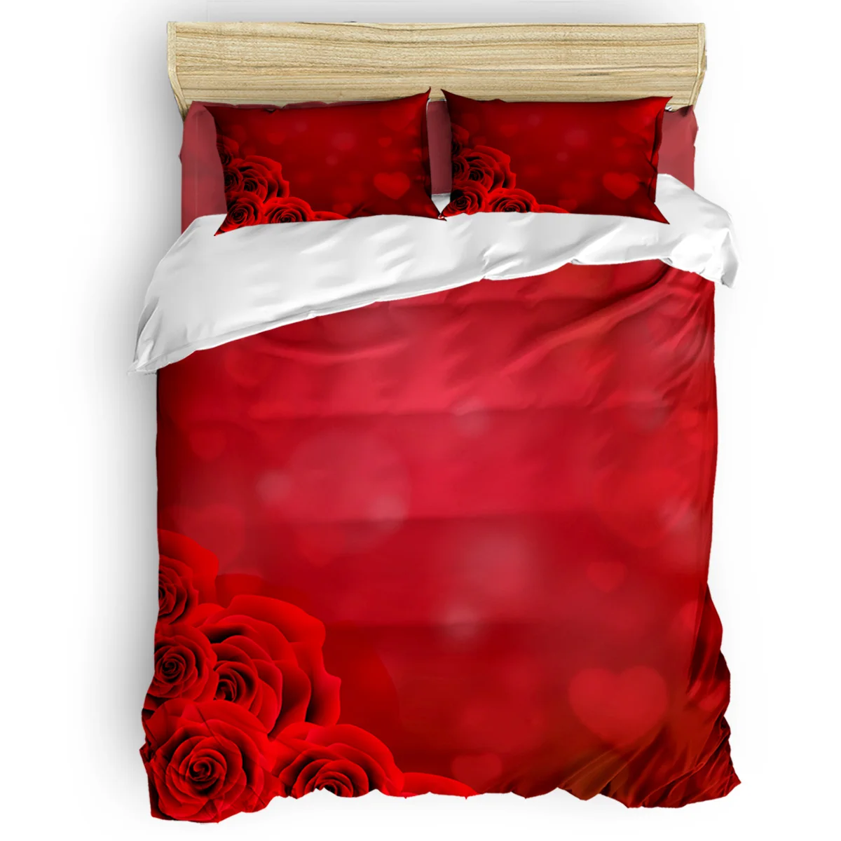 Valentine'S Day Rose Red Heart Pattern Duvet Cover Set 3/4pcs Bedding Set Bed Sheet Pillowcases Cover Set
Valentine'S Day Rose Red Heart Pattern Duvet Cover Set 3/4pcs Bedding Set Bed Sheet Pillowcases Cover Set