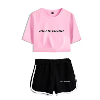 Summer Women's Sets KPOP Billie Eilish Short Sleeve Crop Top + Shorts Sweat Suits Women Tracksuits Two Piece Outfit Streetwear
Summer Women's Sets KPOP Billie Eilish Short Sleeve Crop Top + Shorts Sweat Suits Women Tracksuits Two Piece Outfit Streetwear