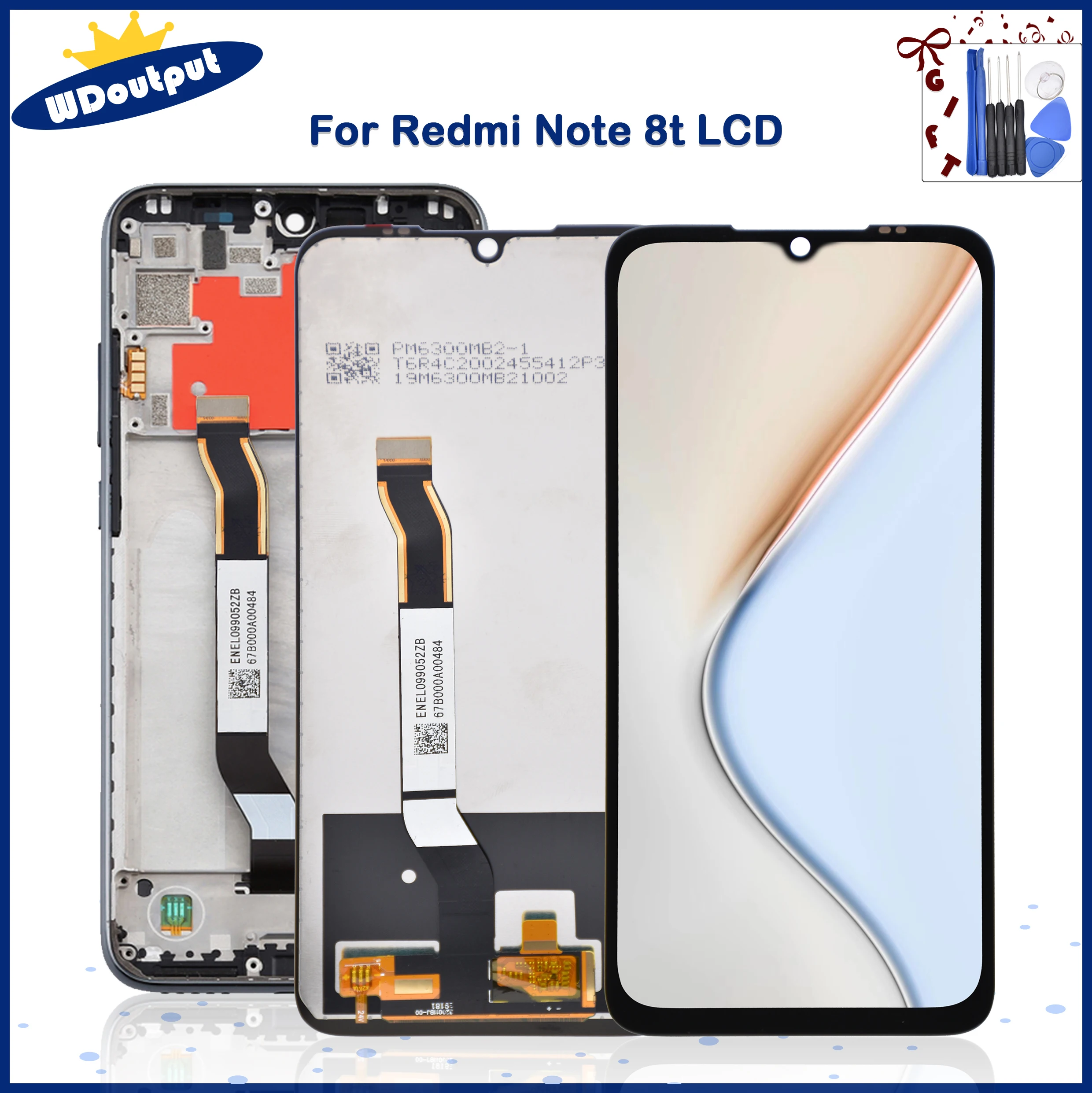 ЖК-дисплей 6 3 "для Xiaomi Redmi note 8t сенсорный экран с дигитайзером в сборе для redmi